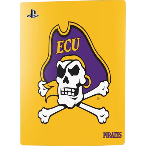 East Carolina University ECU Pirates Logo Yellow PS5 Digital Edition Console Skin